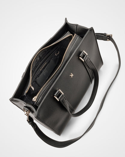 Riley Zip Top Tote + Stripe Bag Strap-Handbags-PEROZ Accessories
