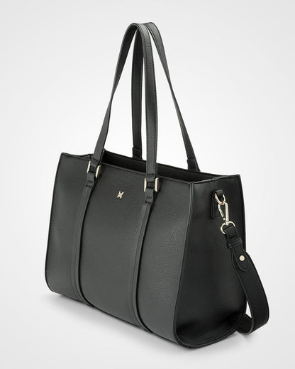 Riley Zip Top Tote + Stripe Bag Strap-Handbags-PEROZ Accessories