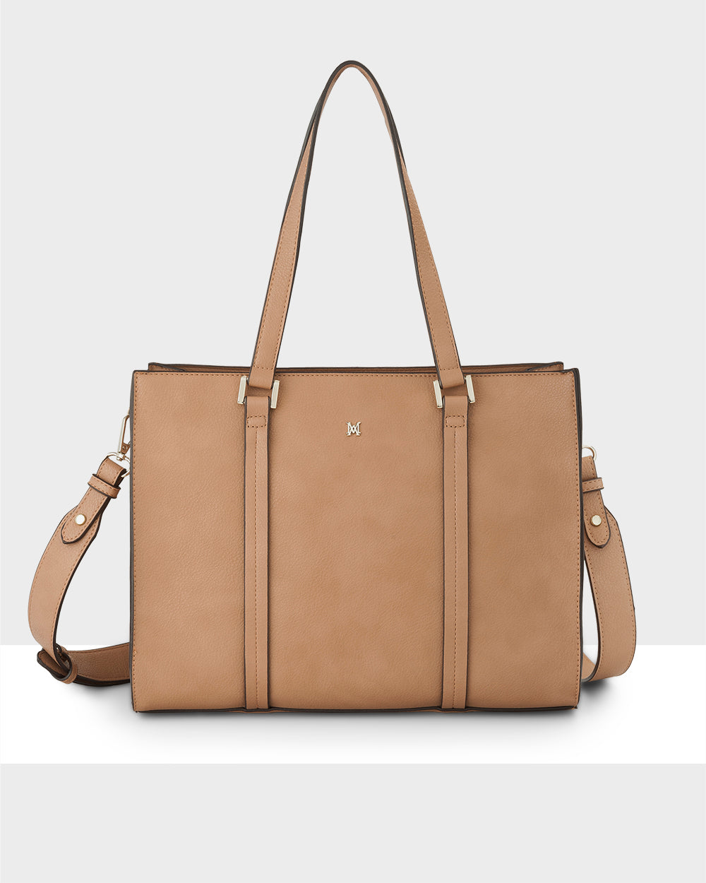 Riley Zip Top Tote With Crossbody Strap-Handbags-PEROZ Accessories