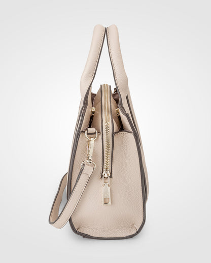 Nova Small Grab Tote With Metallic Stripe Strap-Handbags-PEROZ Accessories