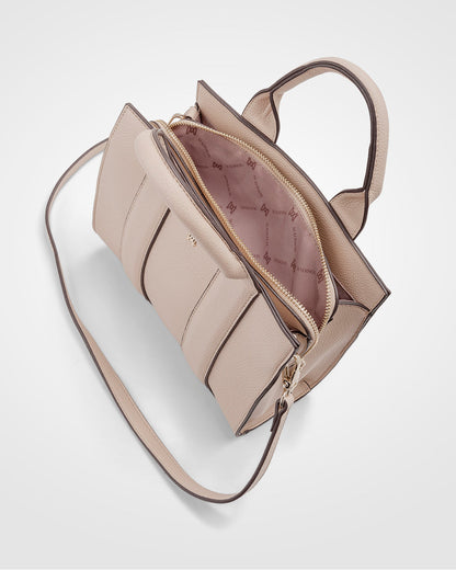 Nova Small Grab Tote With Metallic Stripe Strap-Handbags-PEROZ Accessories