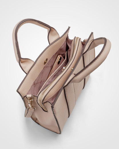 Nova Small Grab Tote With Metallic Stripe Strap-Handbags-PEROZ Accessories