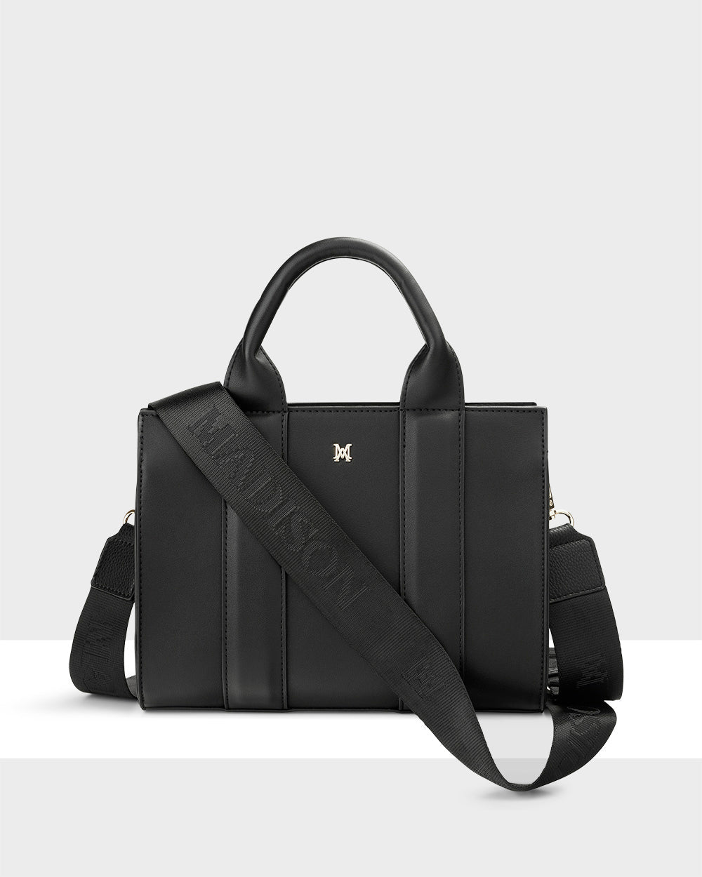 Nova Small Grab Tote With Monogram Strap-Handbags-PEROZ Accessories