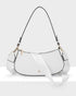 Alina Small Zip Top Shoulder Bag With Monogram & Crossbody Strap-Handbags-PEROZ Accessories