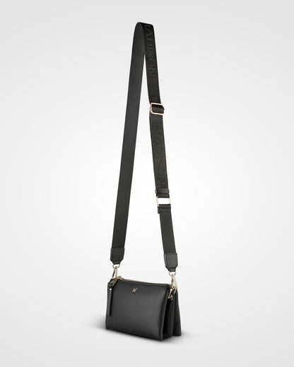 Josie Small 3 Compartment Crossbody Bag With Monogram Strap-Handbags-PEROZ Accessories