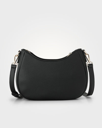 Simone Crescent Zip Top Small Crossbody Bag + Aztec Bag Strap-Handbags-PEROZ Accessories