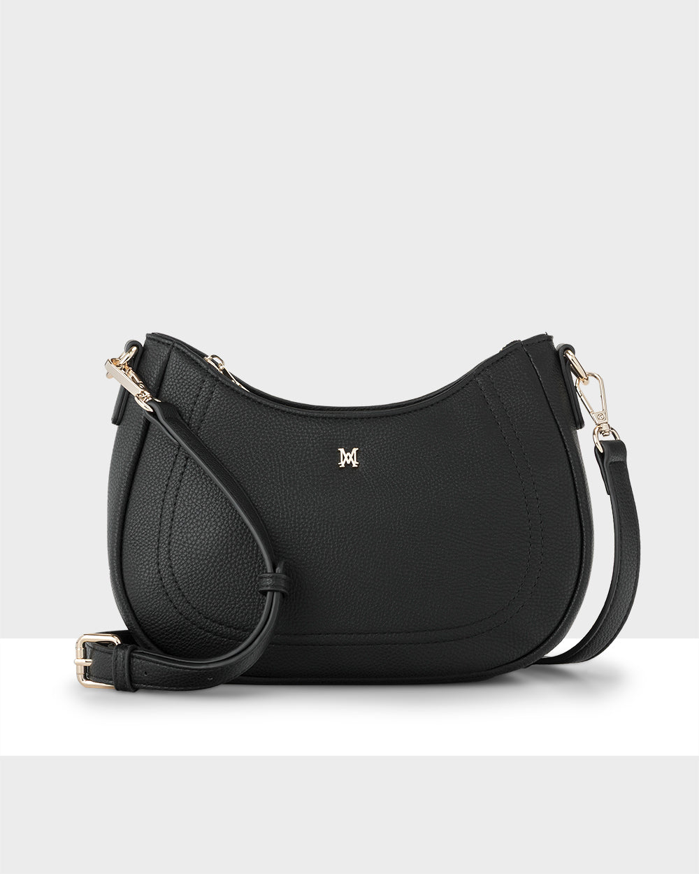 Simone Crescent Zip Top Small Crossbody Bag-Handbags-PEROZ Accessories