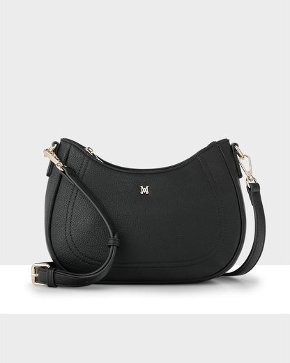 Simone Crescent Zip Top Small Crossbody Bag + Aztec Bag Strap-Handbags-PEROZ Accessories