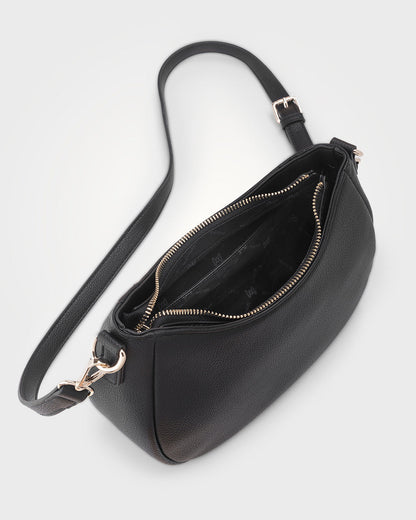 Simone Crescent Zip Top Small Crossbody Bag + Aztec Bag Strap-Handbags-PEROZ Accessories