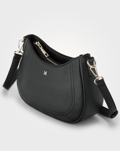 Simone Crescent Zip Top Small Crossbody Bag + Aztec Bag Strap-Handbags-PEROZ Accessories