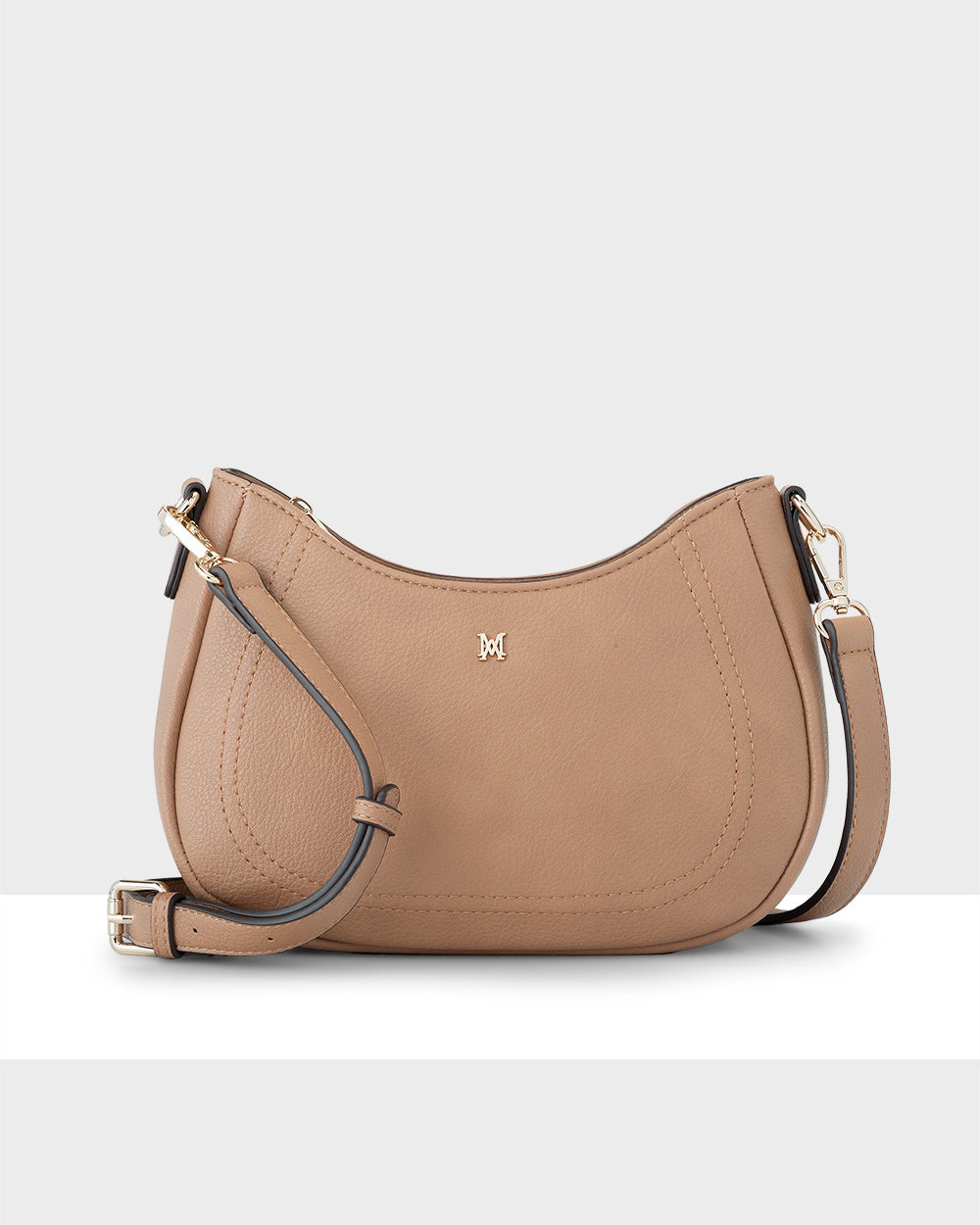 Simone Crescent Zip Top Small Crossbody Bag-Handbags-PEROZ Accessories