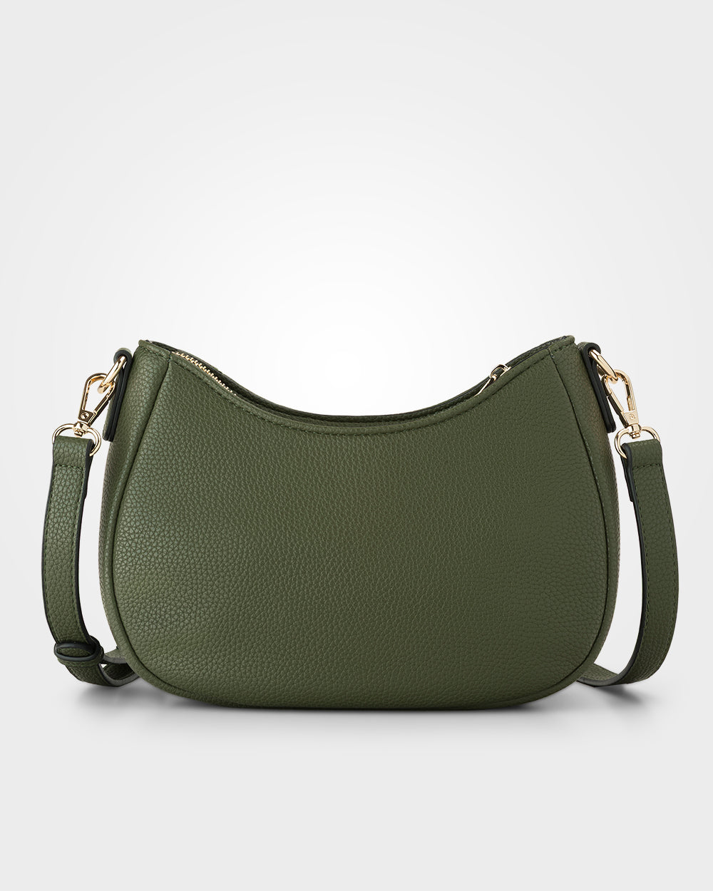 Simone Crescent Zip Top Small Crossbody Bag + Graphic Bag Strap-Handbags-PEROZ Accessories