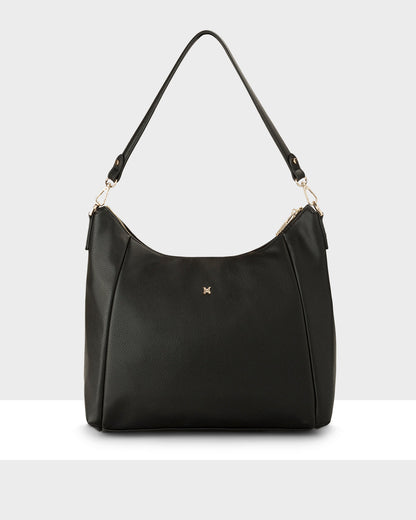 Raquel Soft Large Zip Pocket Hobo Shoulder Bag-Handbags-PEROZ Accessories