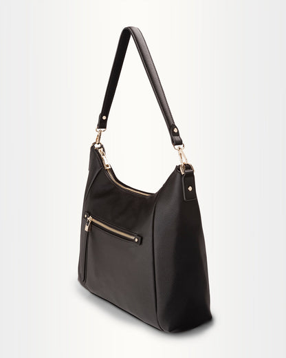 Raquel Soft Large Zip Pocket Hobo Shoulder Bag-Handbags-PEROZ Accessories