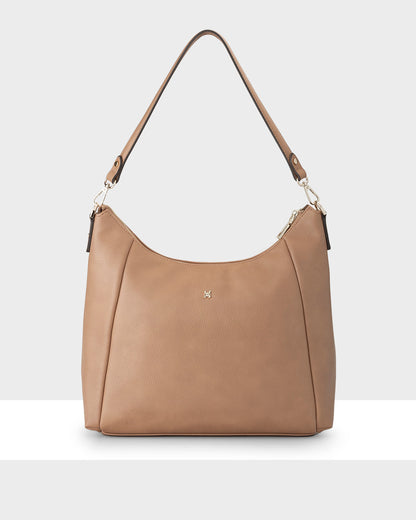 Raquel Soft Large Zip Pocket Hobo Shoulder Bag-Handbags-PEROZ Accessories