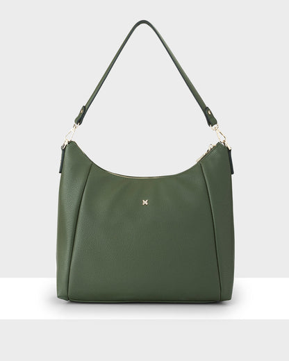 Raquel Soft Large Zip Pocket Hobo Shoulder Bag-Handbags-PEROZ Accessories