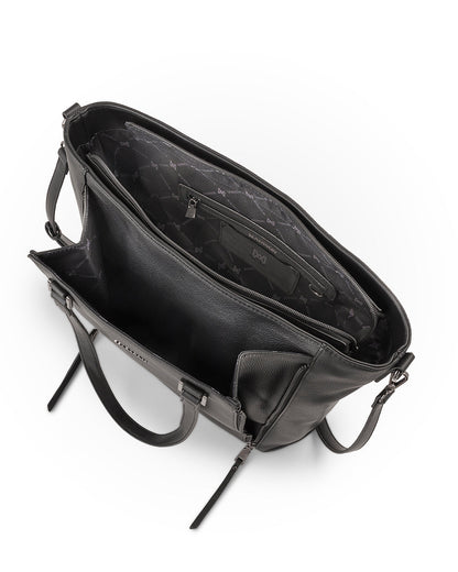 Amelia Large Zip Detail Tote With Crossbody Strap-Handbags-PEROZ Accessories