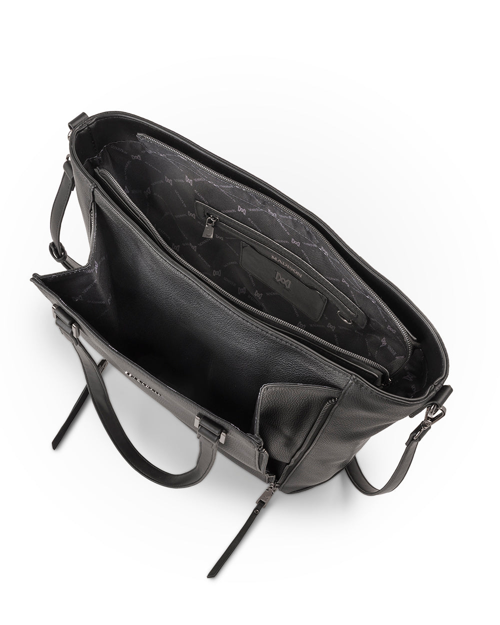 Amelia Large Zip Detail Tote With Crossbody Strap-Handbags-PEROZ Accessories