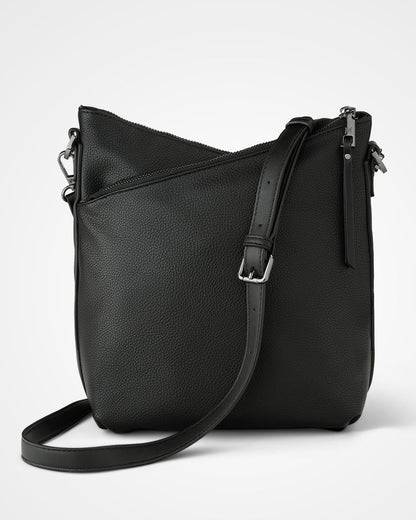 Maya Medium Double Zip Sling Crossbody Bag-Handbags-PEROZ Accessories