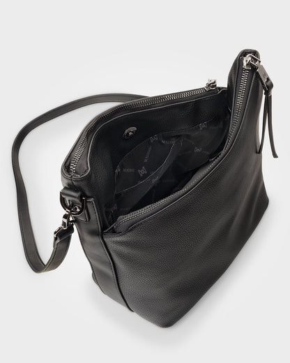 Maya Medium Double Zip Sling Crossbody Bag-Handbags-PEROZ Accessories