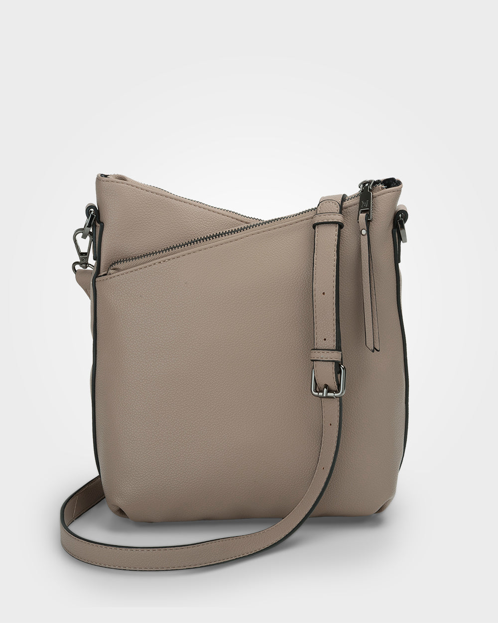 Maya Medium Double Zip Sling Crossbody Bag-Handbags-PEROZ Accessories