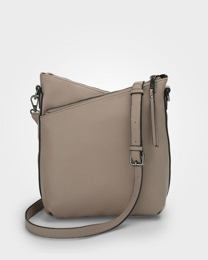 Maya Medium Double Zip Sling Crossbody Bag-Handbags-PEROZ Accessories