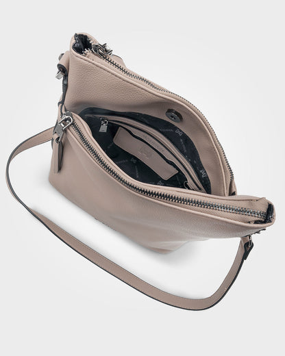 Maya Medium Double Zip Sling Crossbody Bag-Handbags-PEROZ Accessories