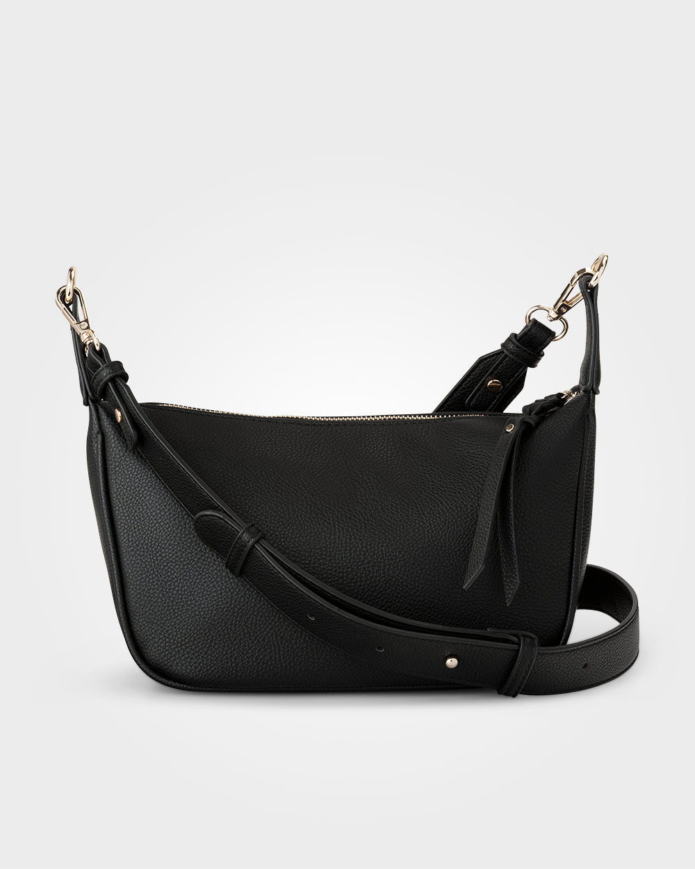 Ella Zip Top Crossbody Bag With Plait Zip Puller Detail-Handbags-PEROZ Accessories