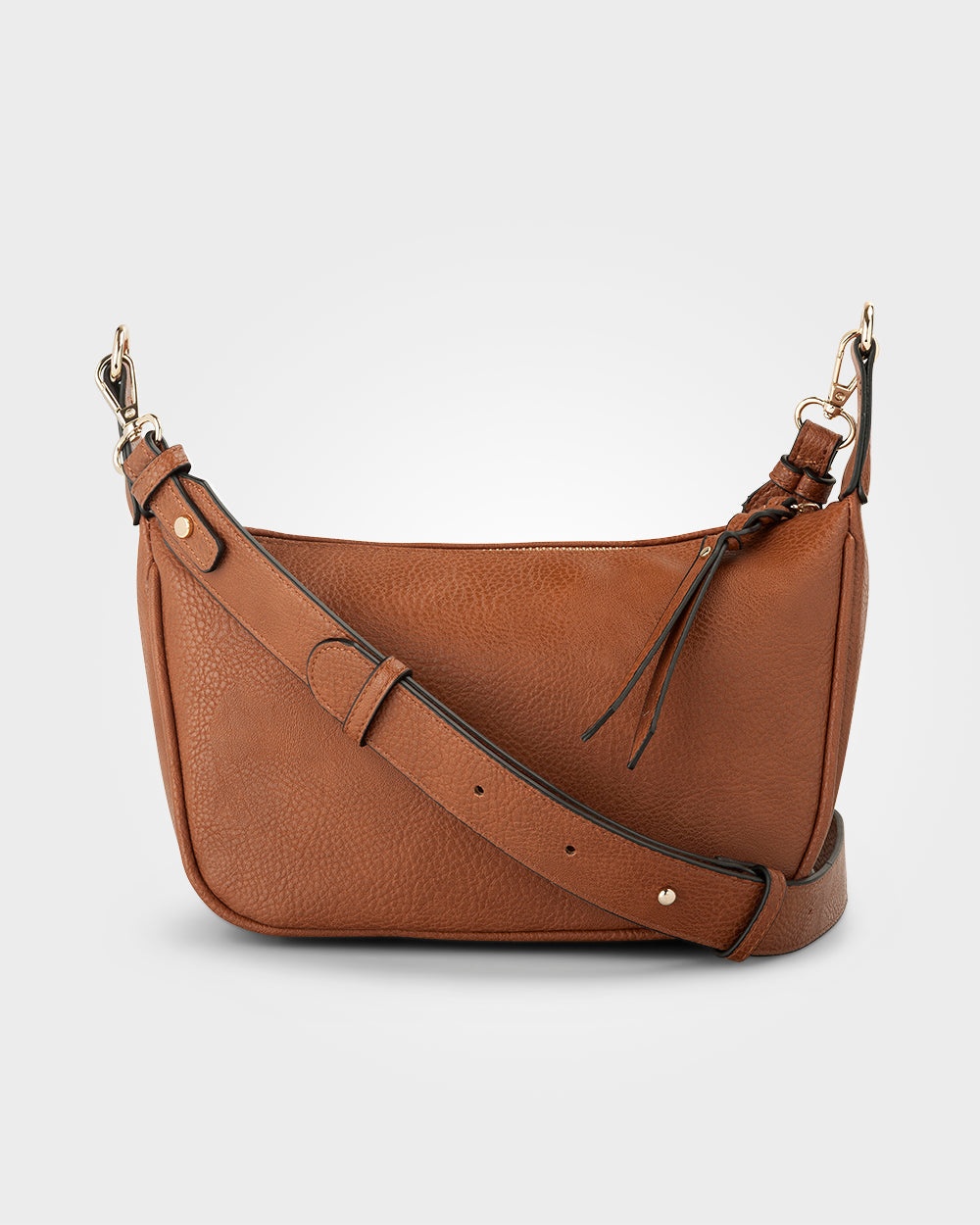 Ella Zip Top Crossbody Bag With Plait Zip Puller Detail-Handbags-PEROZ Accessories