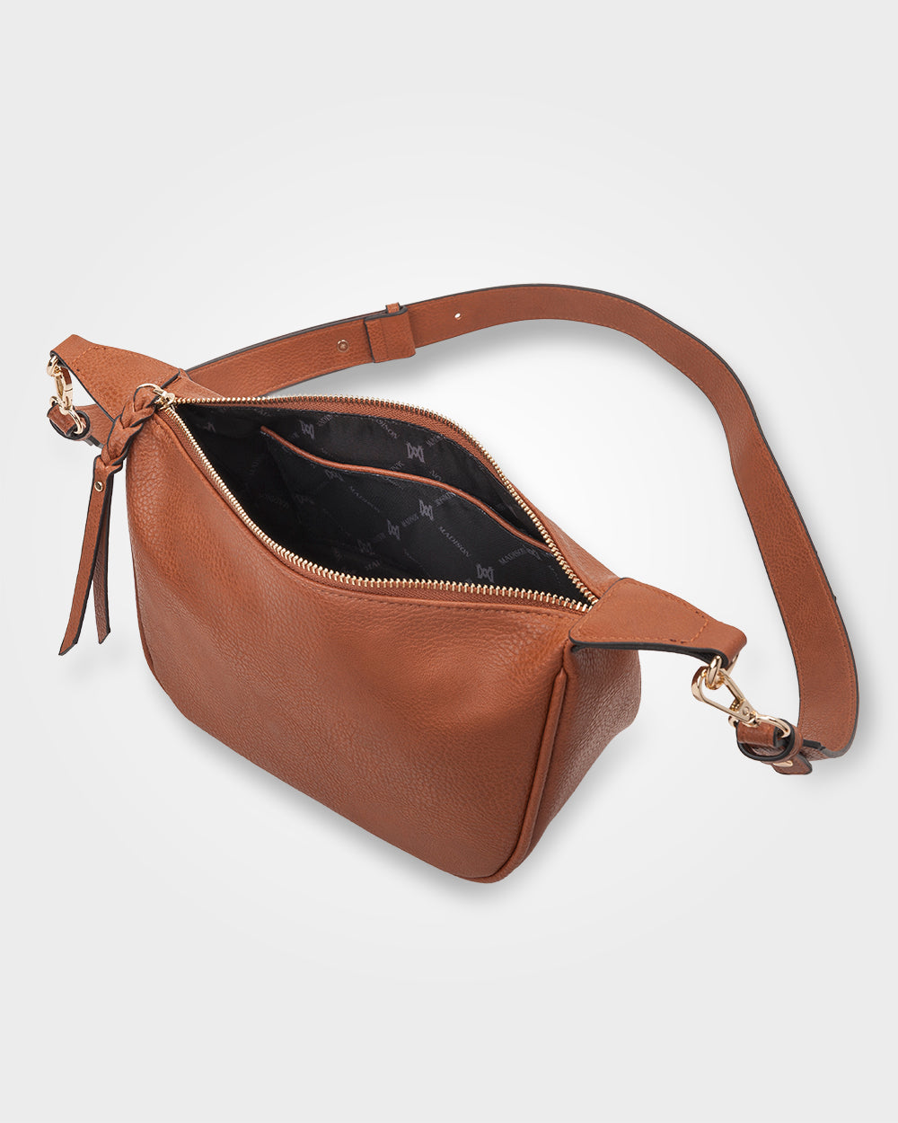 Ella Zip Top Crossbody Bag With Plait Zip Puller Detail-Handbags-PEROZ Accessories