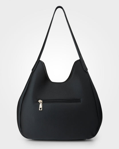 Angela Large 3 Compartment Hobo Soft Shoulder Bag-Handbags-PEROZ Accessories