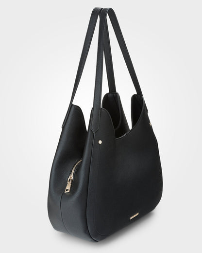 Angela Large 3 Compartment Hobo Soft Shoulder Bag-Handbags-PEROZ Accessories