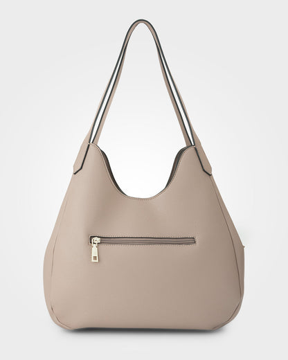 Angela Large 3 Compartment Scoop Hobo Soft Shoulder Bag-Handbags-PEROZ Accessories