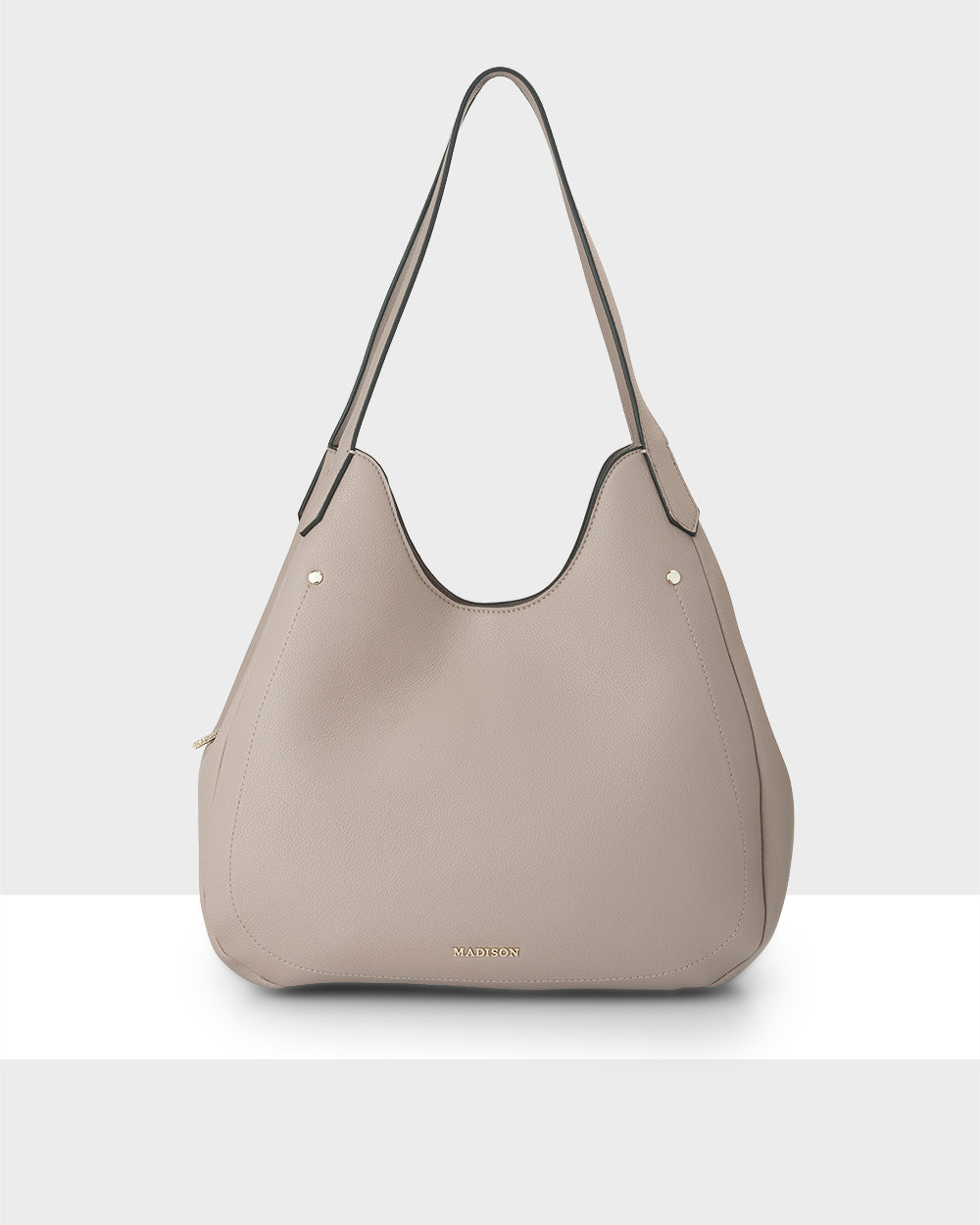 Angela Large 3 Compartment Scoop Hobo Soft Shoulder Bag-Handbags-PEROZ Accessories