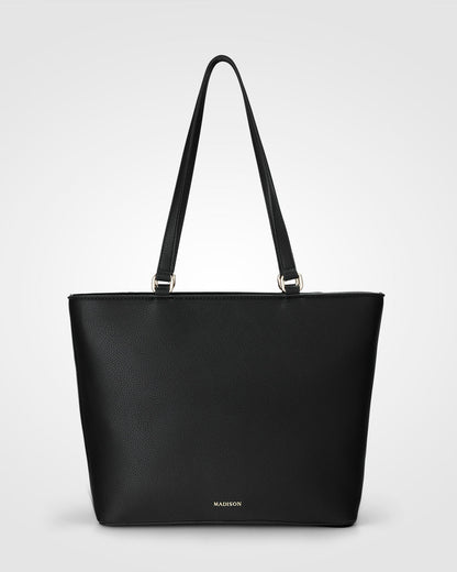 Roxanne Medium Tote With Front Zip Pocket-Handbags-PEROZ Accessories