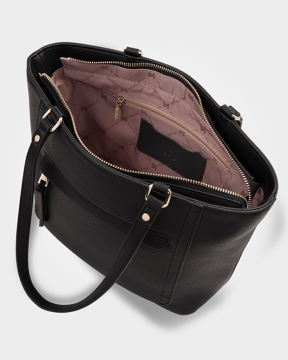 Roxanne Medium Tote With Front Zip Pocket-Handbags-PEROZ Accessories