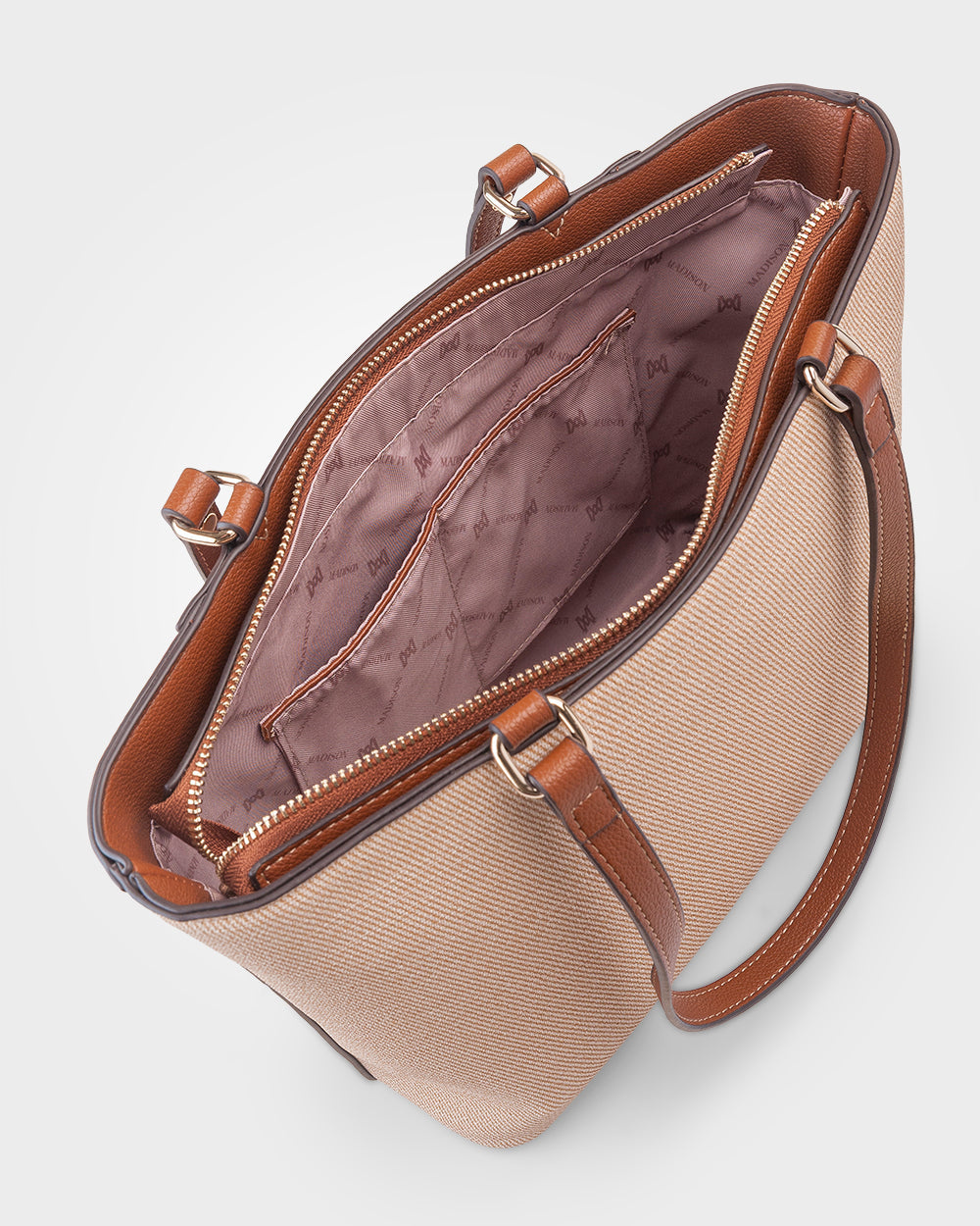 Roxanne Medium Tote With Front Zip Pocket-Handbags-PEROZ Accessories