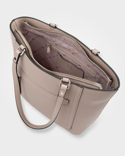 Roxanne Medium Tote With Front Zip Pocket-Handbags-PEROZ Accessories