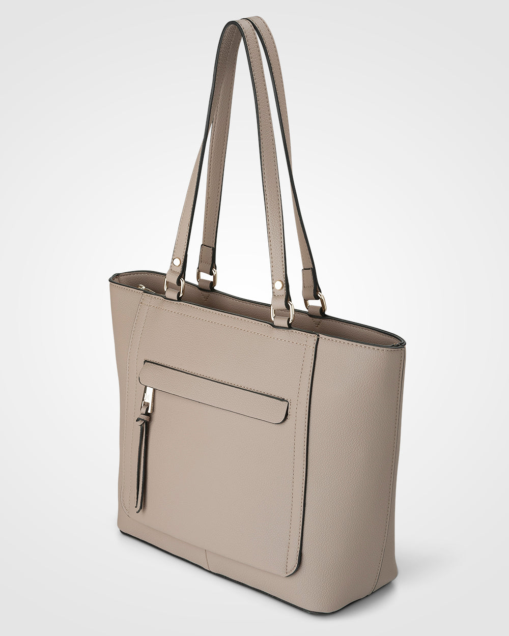Roxanne Medium Tote With Front Zip Pocket-Handbags-PEROZ Accessories