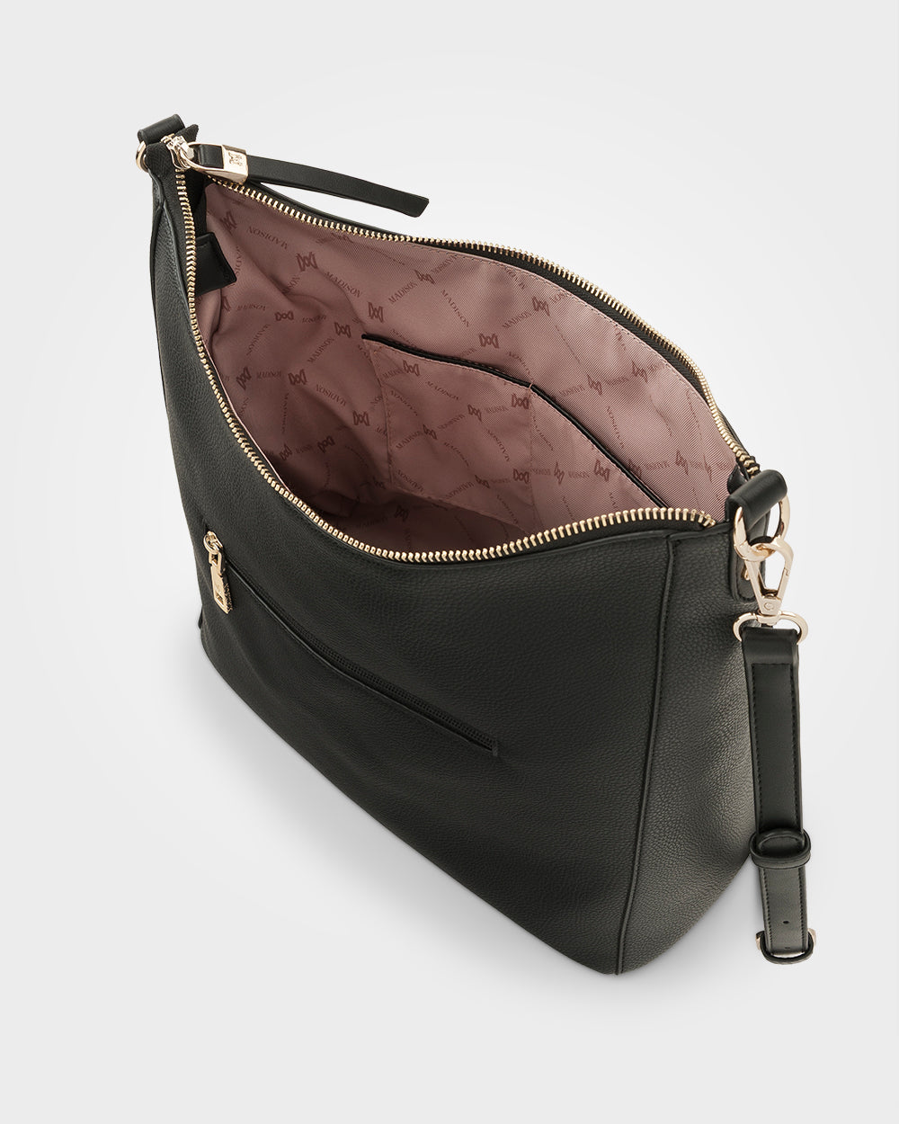 Renata Large Hobo Shoulder Bag With Crossbody Strap-Handbags-PEROZ Accessories