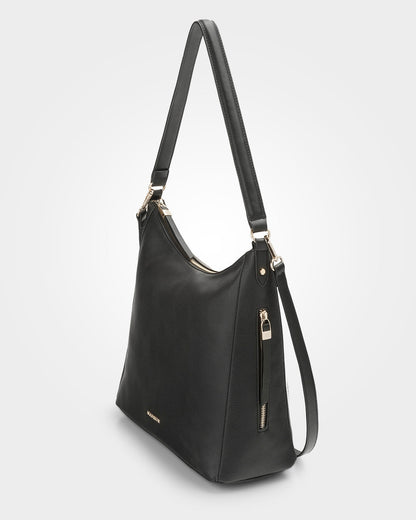 Renata Large Hobo Shoulder Bag With Crossbody Strap-Handbags-PEROZ Accessories