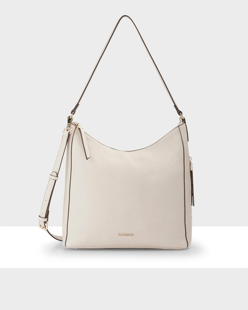 Renata Large Hobo Shoulder Bag With Crossbody Strap-Handbags-PEROZ Accessories