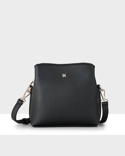 Danni Small 3 Compartment Bucket Crossbody Bag-Handbags-PEROZ Accessories