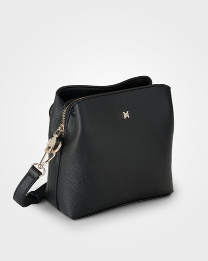 Danni Small 3 Compartment Bucket Crossbody Bag-Handbags-PEROZ Accessories