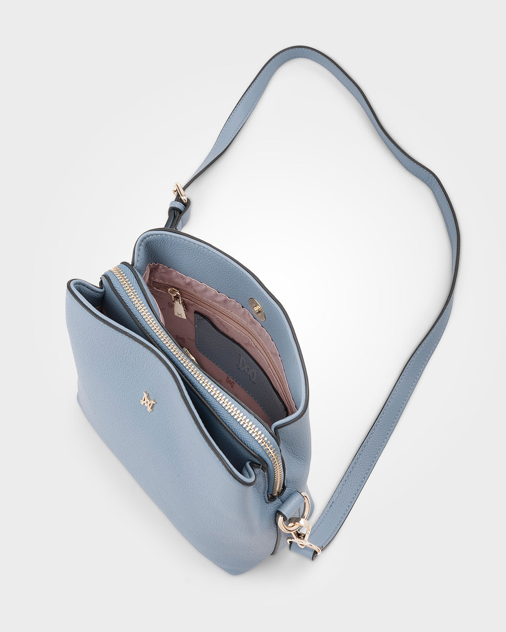 Danni Small 3 Compartment Bucket Crossbody Bag-Handbags-PEROZ Accessories