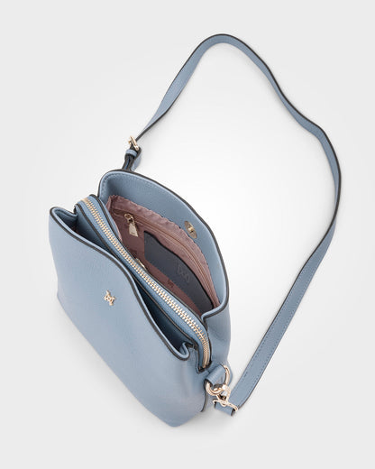 Danni Small 3 Compartment Bucket Crossbody Bag-Handbags-PEROZ Accessories