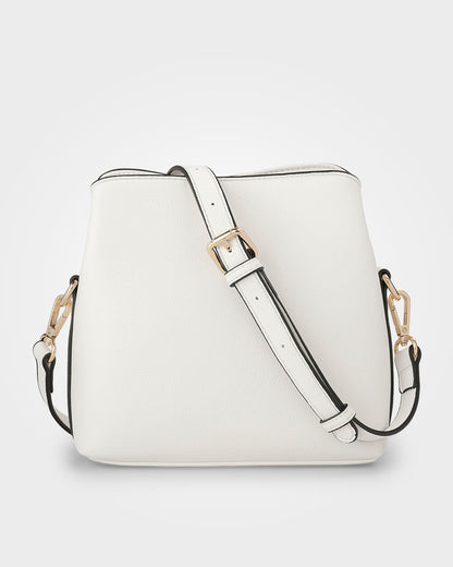 Danni Small 3 Compartment Bucket Crossbody Bag-Handbags-PEROZ Accessories