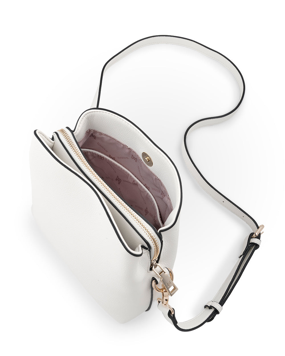 Danni Small 3 Compartment Bucket Crossbody Bag-Handbags-PEROZ Accessories