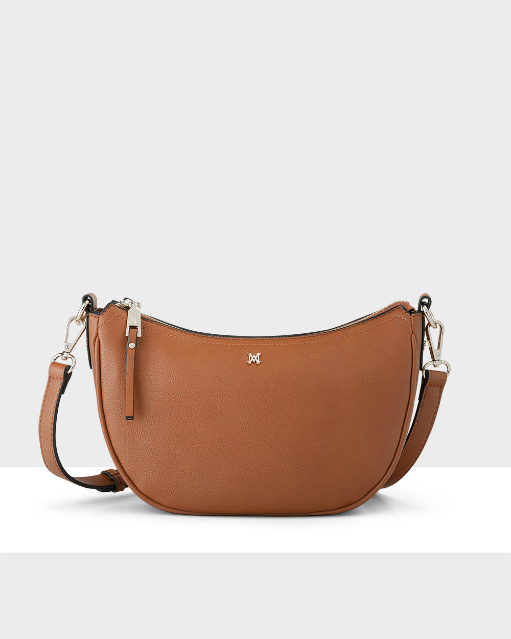 Layla Zip Top Curved Crossbody-Handbags-PEROZ Accessories