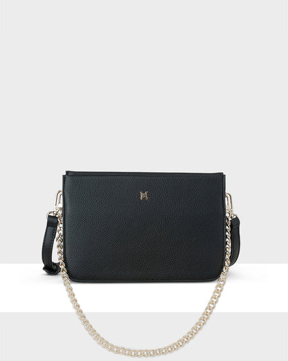 Lucinda Zip Top Convertible Chain &amp; Crossbody Bag-Handbags-PEROZ Accessories